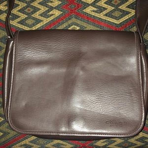 Coach leather over shoulder bag